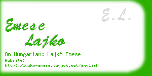 emese lajko business card